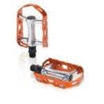 Pedales VTT/ATB ULTRALIGHT 104x63mm PLATA/NARANJAS