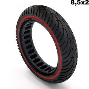 Rueda maciza ultraligera 8,5×2 – Línea roja